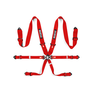 Sparco COMPETITION H-3 STEEL Safety Belts red (FIA)