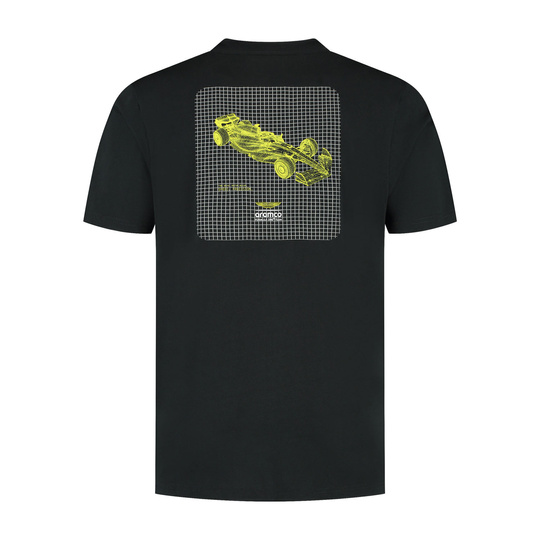 2025 Aston Martin F1 Men's Wireframe Graphic T-Shirt