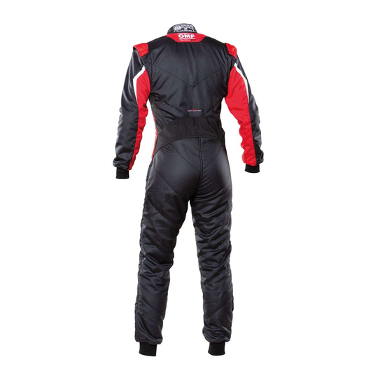 OMP TECNICA EVO MY21 Racing Suit Black-Red (FIA homologation)