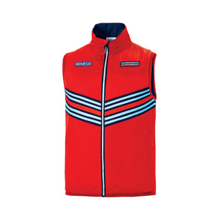 Sparco Mens Martini Racing Stripe Gilet red