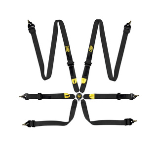 OMP First MY22 6-Point Harness Black (FIA)