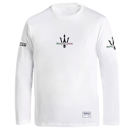 Sparco Maserati Corse Long Sleeve T-Shirt – white