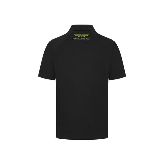2025 Aston Martin F1 Men's Logo Black Polo