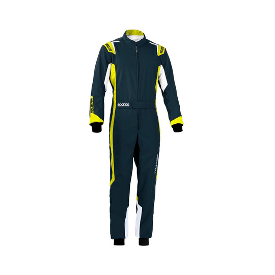 Sparco Thunder MY20 Karting Suit Grey/Yellow (CIK)