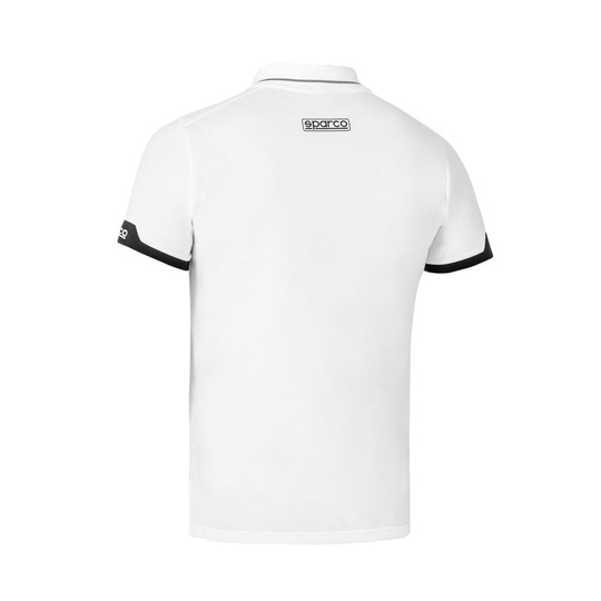 Sparco Mens ZIP Poloshirt white