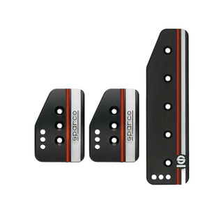 Sparco SETTANTA black pedal pads (long gas)