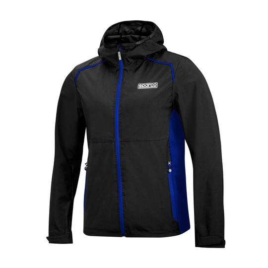 Sparco Wind MY22 Rain Jacket Black/Blue