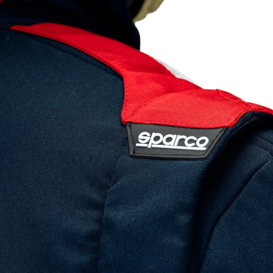 Sparco Sprint Advanced Asymetrical Race Suit Navy Blue/Red (FIA)