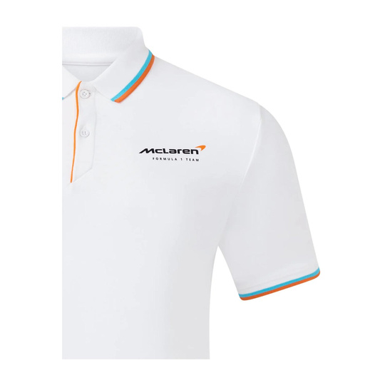 2025 McLaren F1 Mens Essentials polo shirt white