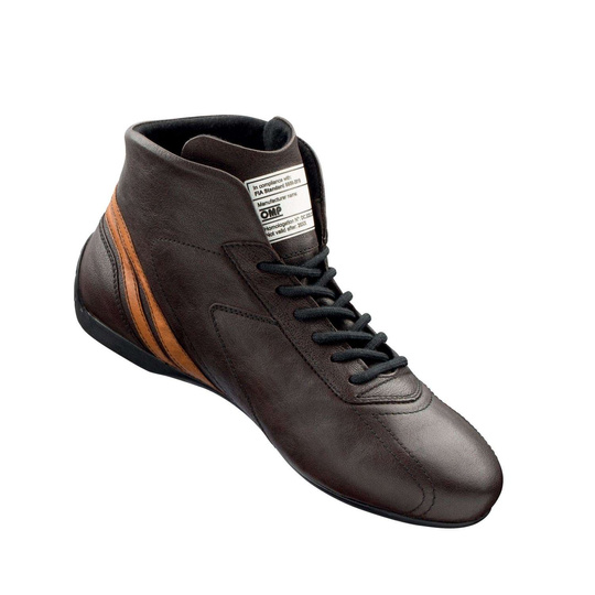 OMP Carrera MY21 Racing Shoes Dark Brown (FIA)