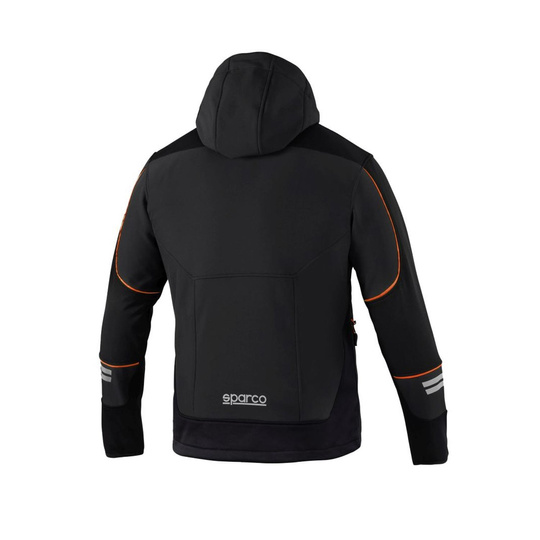 Sparco TECH Mens softshell jacket black-orange