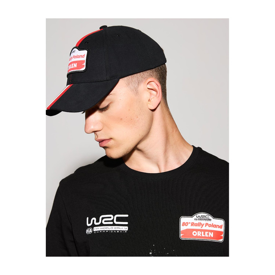2024 Rally Poland WRC Mens Stripe Baseball Cap black