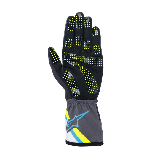 Alpinestars TECH-1 K RACE V2 GRAPH Karting Gloves Grey-Blue