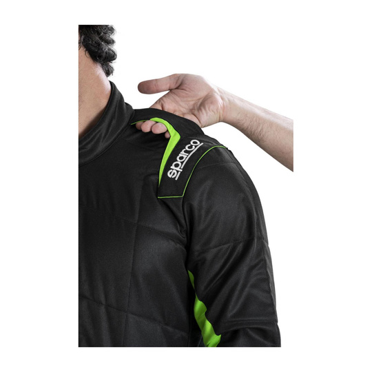 Sparco SPRINT MY22 Race Suit Black/Green (FIA)