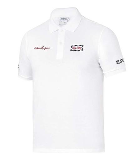 Sparco Targa Florio Merzario #AM2 Polo Shirt White