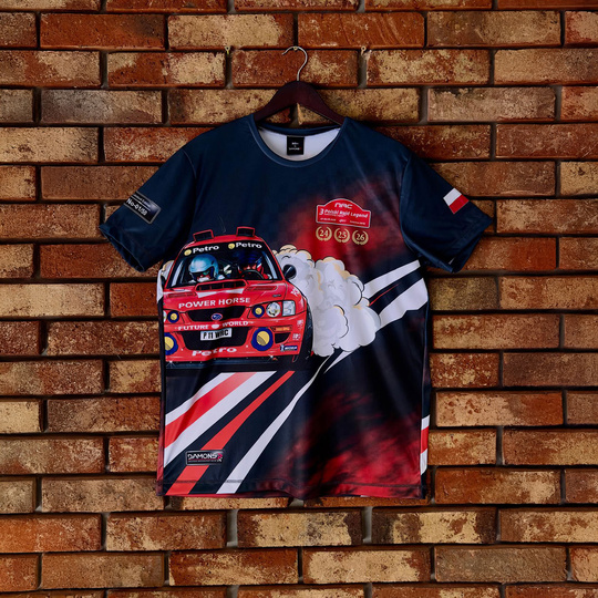 Leszek Kuzaj Kuzi Impreza WRC Cartoon T-shirt