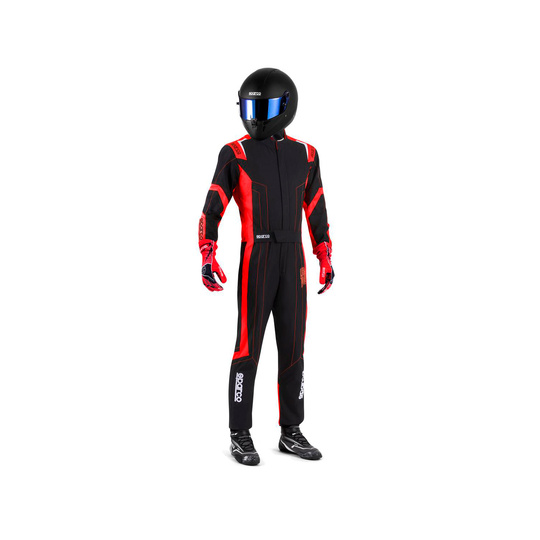 Sparco Thunder Kids Race Suit Black/Red (FIA)