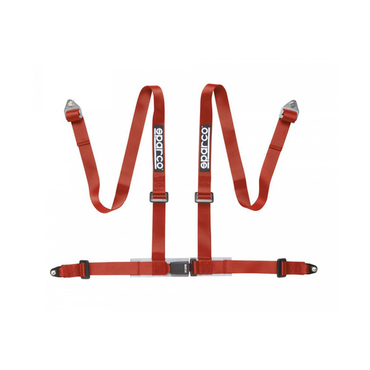 Sparco Club H-4 4-Point Harness Red (ECE)