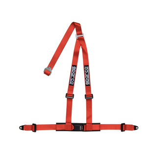 Sparco Club H-3 3-Point Harness Red (ECE)