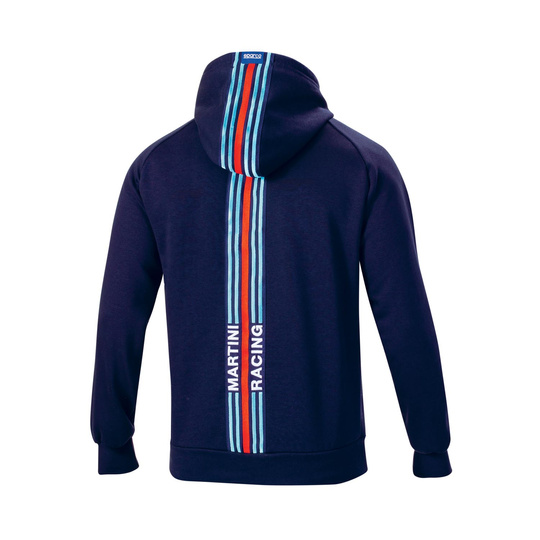 Sparco Men's Stripe Martini Racing Hoodie navy blue