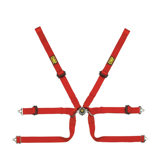 OMP TECNICA Formula 6 - point Safety Belts Red