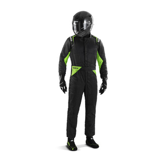 Sparco SPRINT MY22 Race Suit Black/Green (FIA)