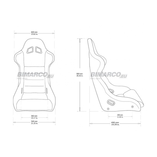 Bimarco COBRA PRO Rally Car Seat Black (FIA)