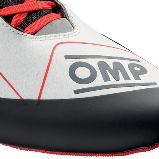 OMP KS-2X Kids Racing Shoes White/Red (FIA)