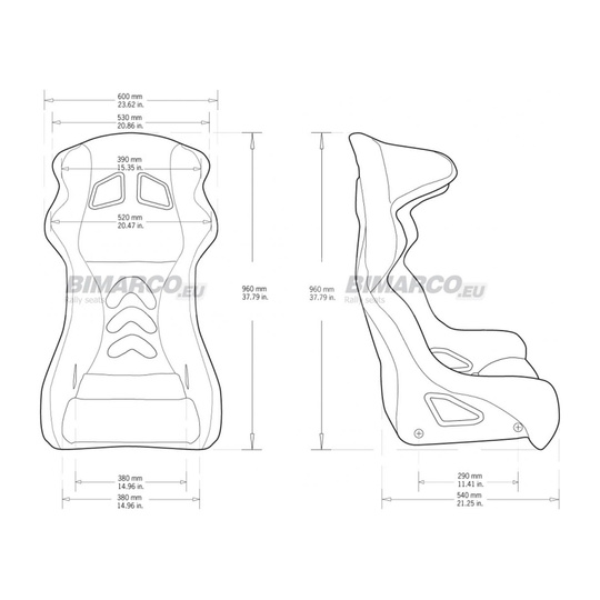 Bimarco PHANTOM Rally Car Seat Black (FIA)