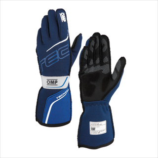 OMP Tecnica Racing Gloves Navy Blue (FIA)