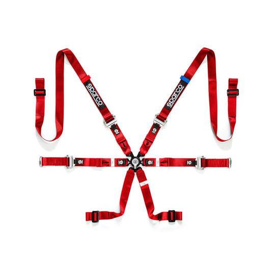 Sparco PRO H-9 6 - points Safety Belts red (FIA)