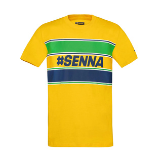 2025 Ayrton Senna F1 Mens Hashtag T-Shirt yellow