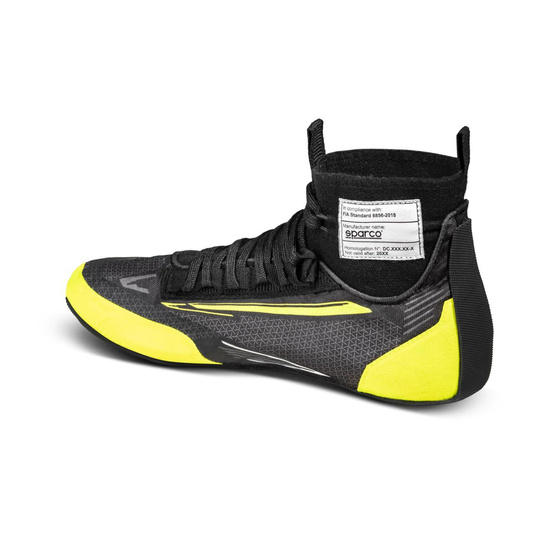 Sparco SUPERLEGGERA MY23 Racing Shoes Black/Yellow (FIA)