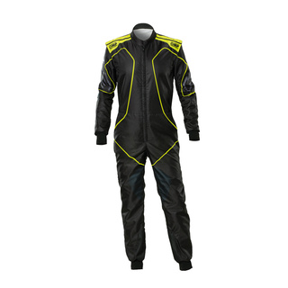 OMP KS-3X Art Karting Suit Black/Yellow (FIA)