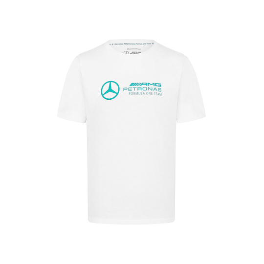 2024 Mercedes AMG F1 Men's Large Logo White T-shirt