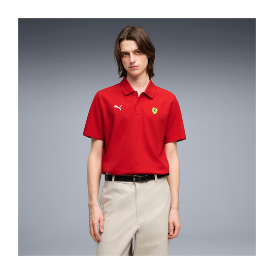 2026 Scuderia Ferrari F1 Mens Logo Polo Shirt red