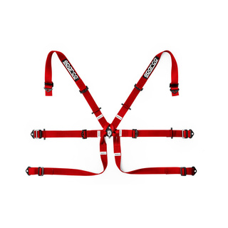 Sparco FORMULA H-7 6 - points safety belts red (FIA)
