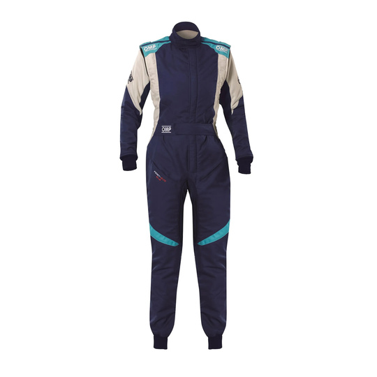 OMP First Evo Elle MY25 Race Suit Navy Blue (FIA)