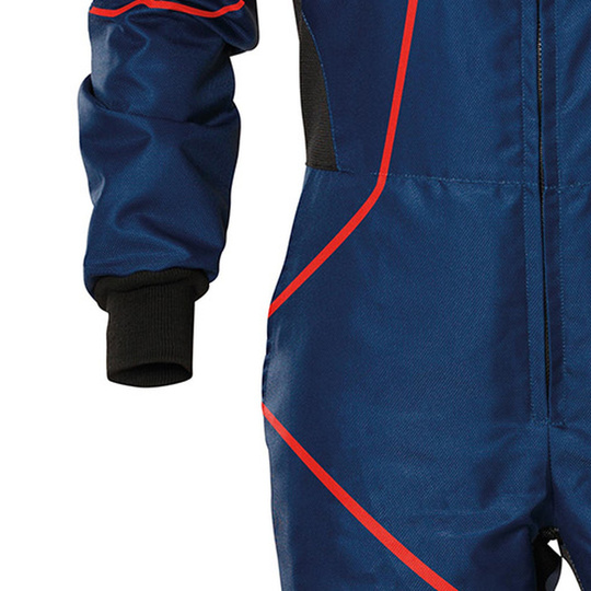OMP KS-3X Art Karting Suit Navy Blue/Red (FIA)