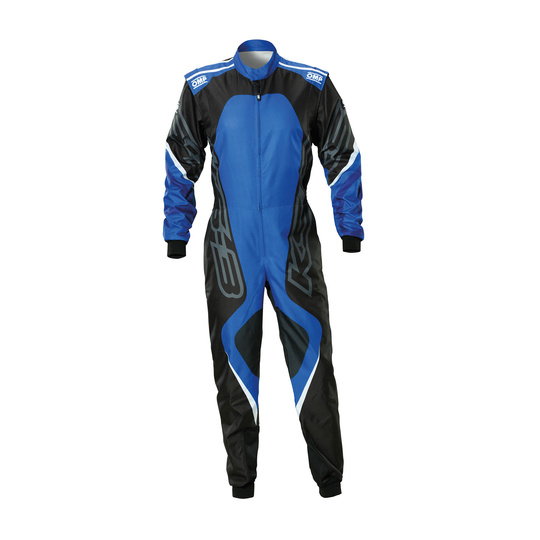 OMP KS-3X Art 8877-2022 Kids Karting Suit black-blue