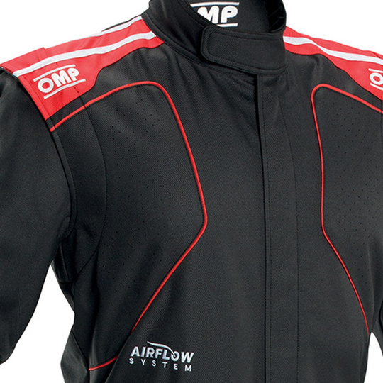 OMP KS-4 Kids Karting Suit Black/Red
