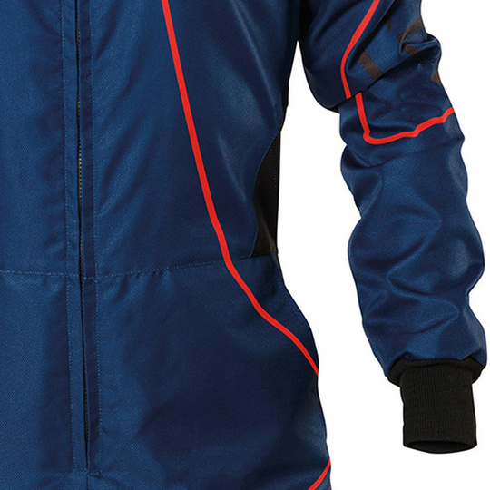 OMP KS-3X Art Kids Karting Suit Navy/Red (FIA)