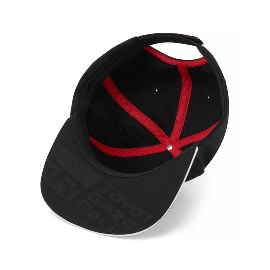 Toyota Gazoo Racing Mens Logo Flat Brim Cap Black