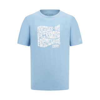 Mercedes AMG F1 Mens Retro Blue T-shirt