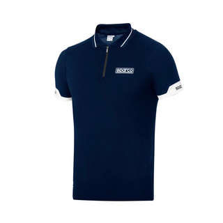  Sparco Mens ZIP Poloshirt navy blue