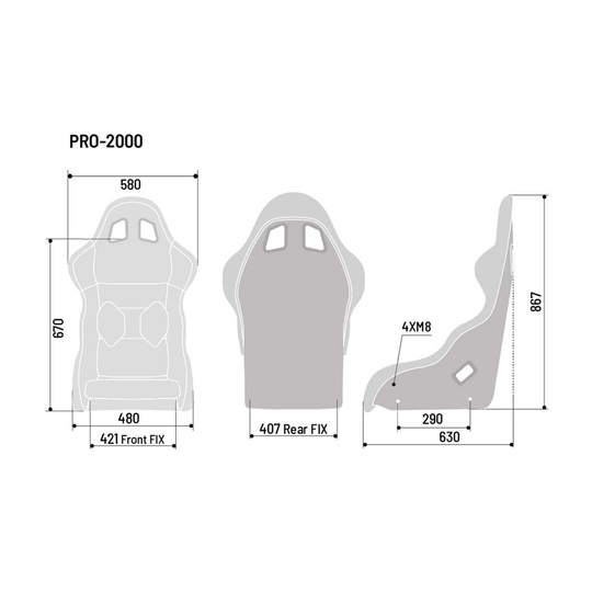 Sparco PRO 2000 MARTINI Car Seat grey (FIA homologation)