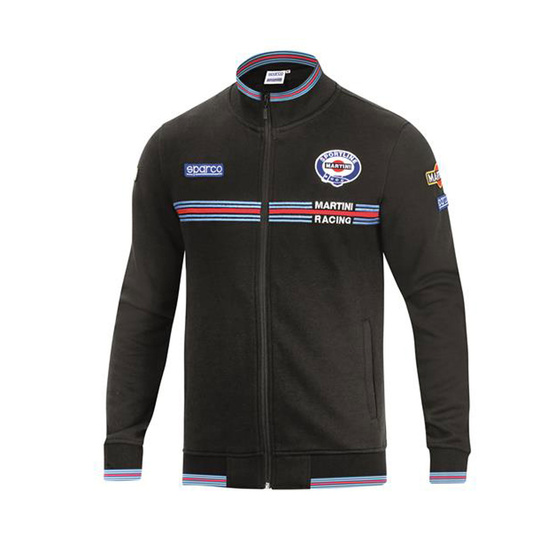 Sparco Mens Martini Racing Full Zip Sweatshirt black