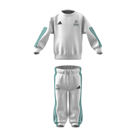 2026 Mercedes AMG F1 Baby DNA Longlseeve jogger set white