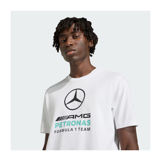 2026 Mercedes AMG F1 Mens Large Logo T-shirt white
