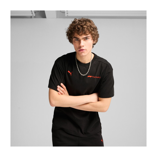 2025 Formula 1 Men's Essential Relaxed Logo Black T-shirt